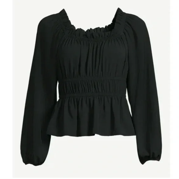 NWT Sofia Vergara peplum square neck blouse - Picture 1 of 7